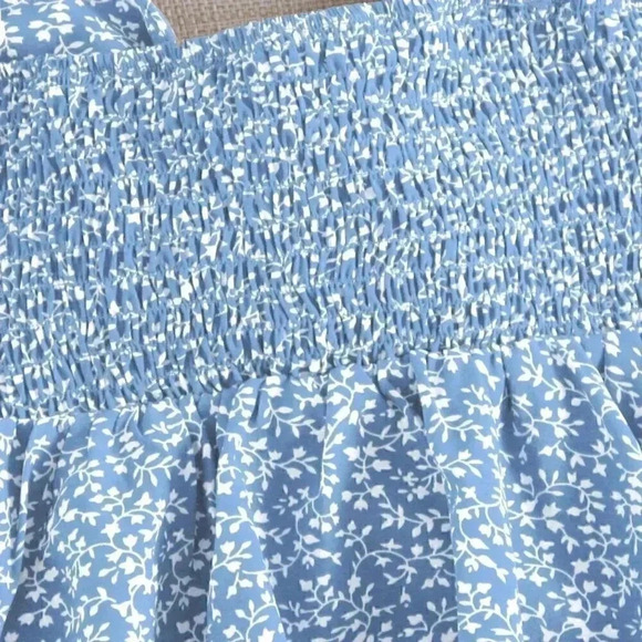 Multicolor Boho Full Print Plant Pattern Tie Front Cami Top - Picture 5 of 5